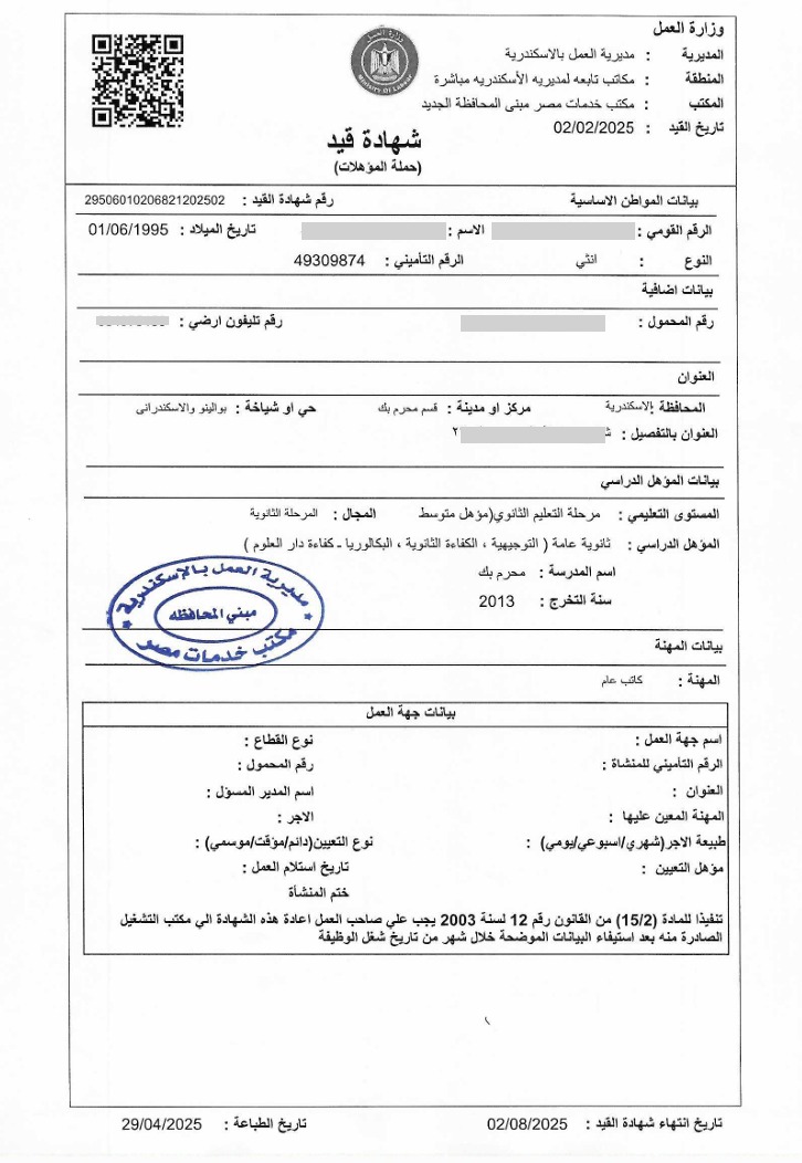 وزير القوى العامله 